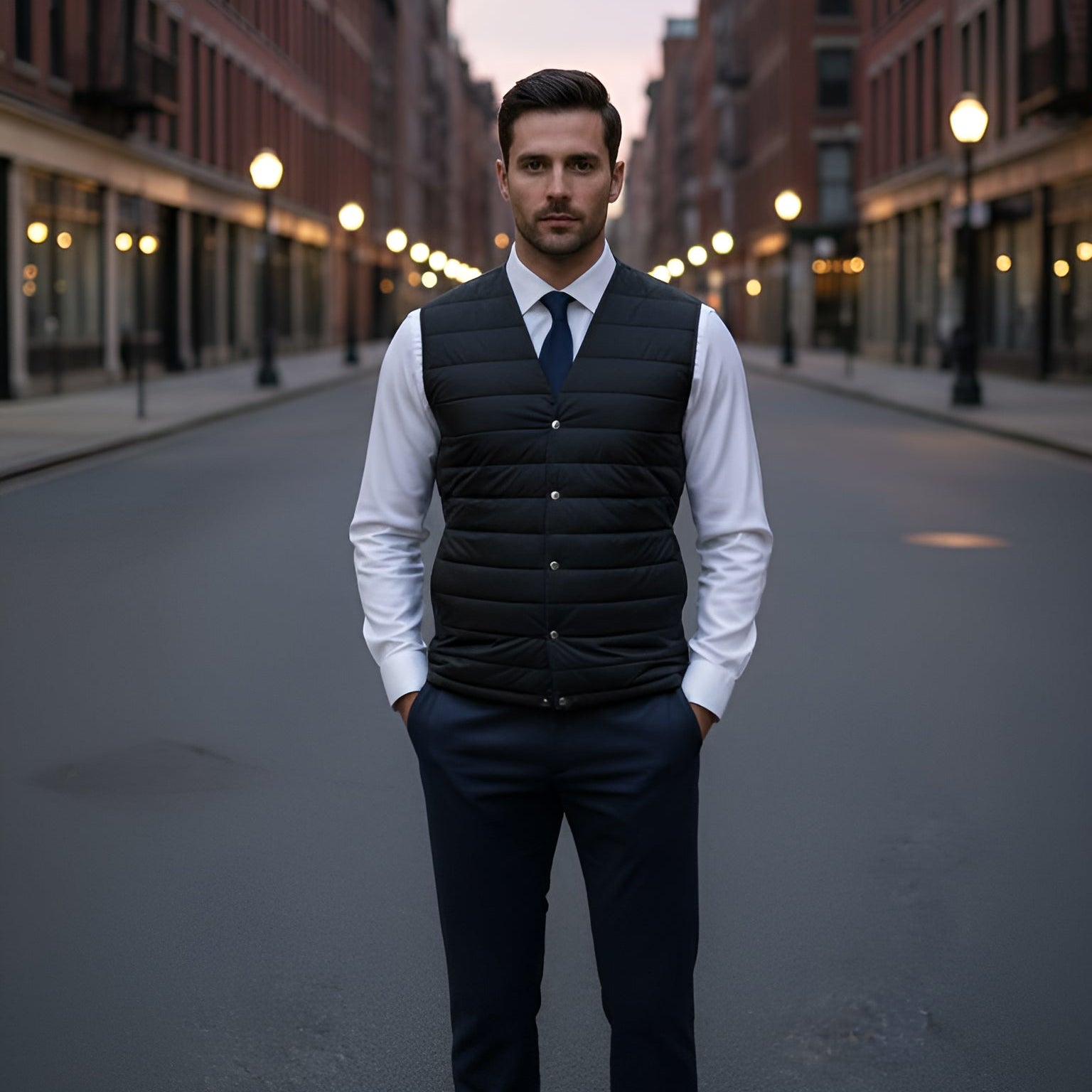 Lightweight sleeveless puffer